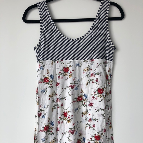 Cute spring floral striped tank Mimi & Coco size L - Picture 4 of 5